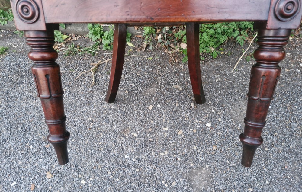 Regency mahogany bergere library armchair.  View III