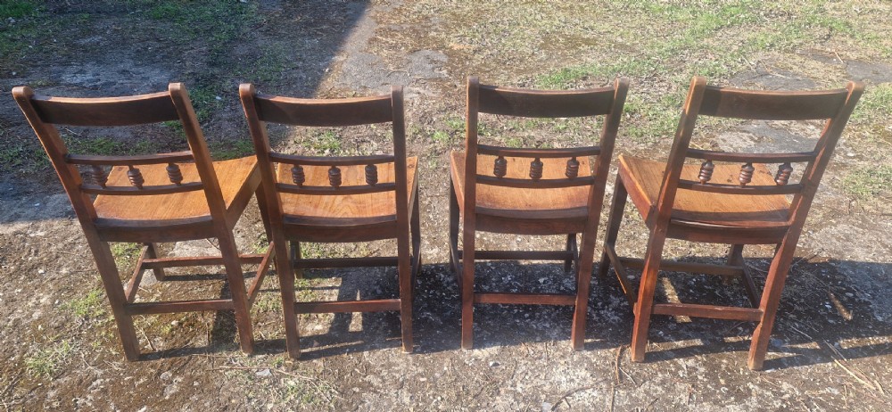 Set of 4 Regency Suffolk kitchen dining chairs.  View IV