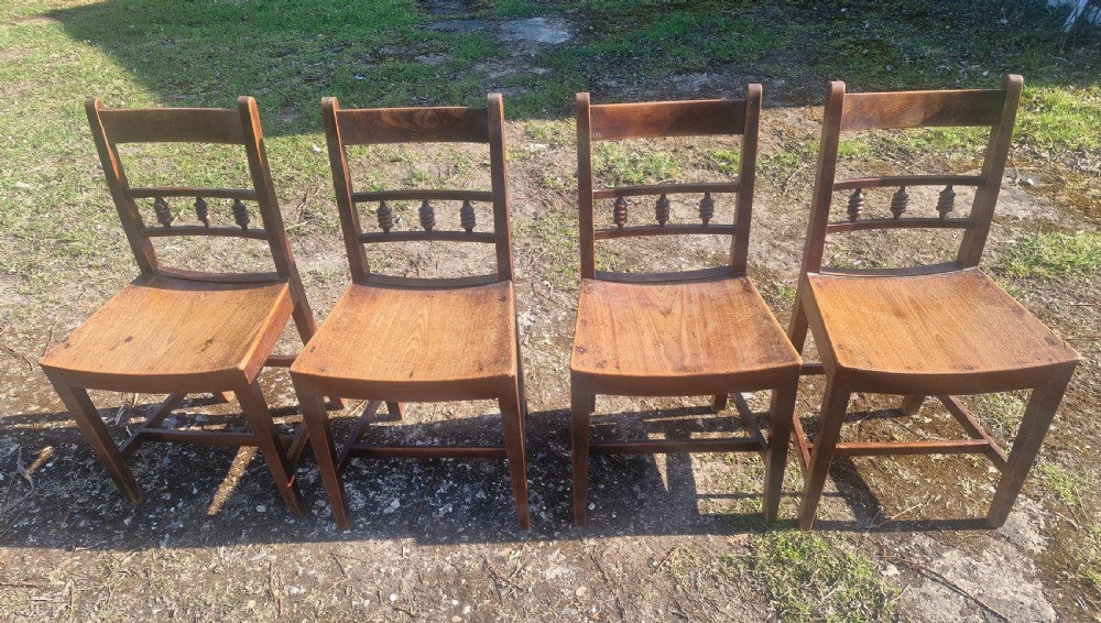 Set of 4 Regency Suffolk kitchen dining chairs.  View V