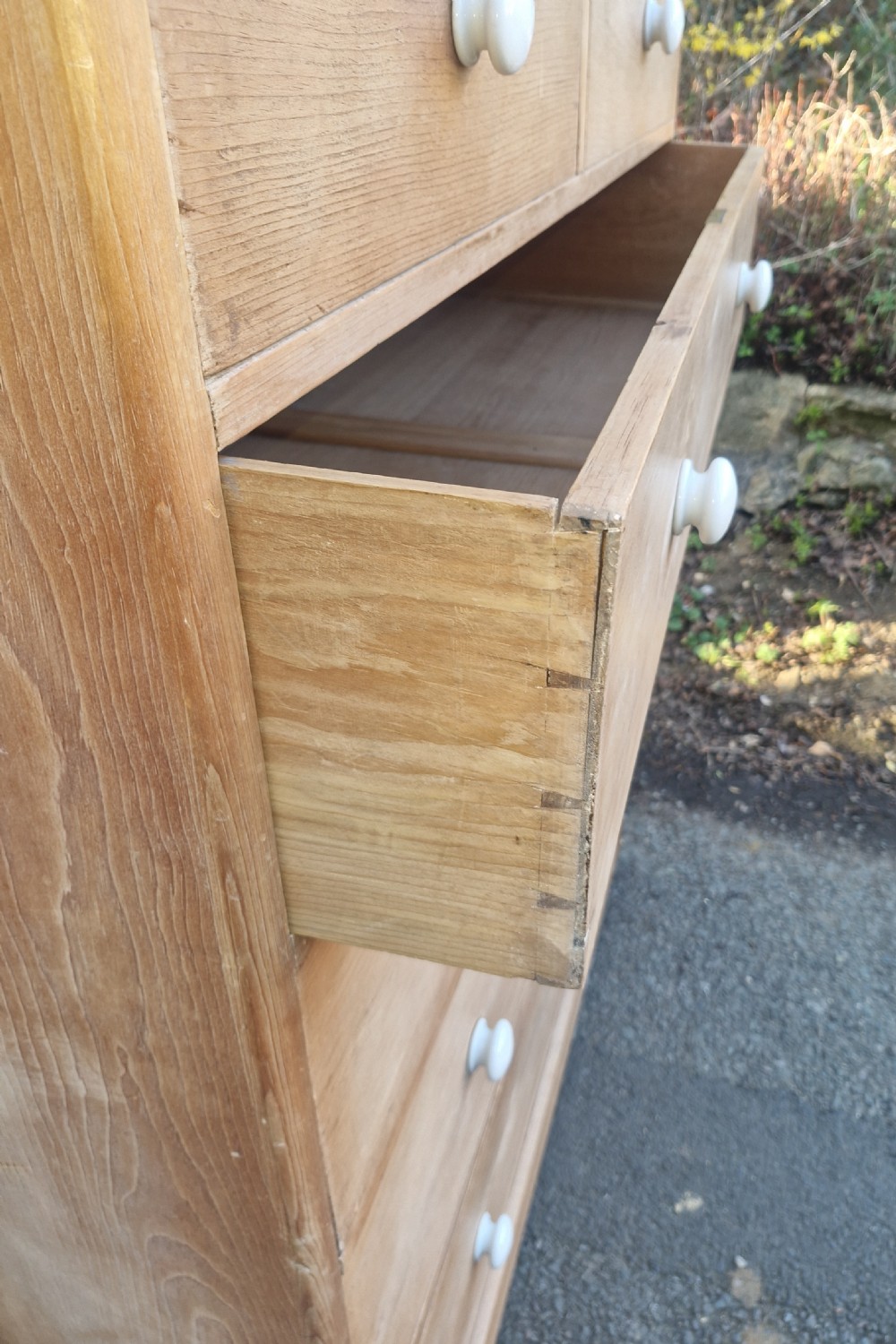 Good sized Victorian pine chest of drawers.  View II