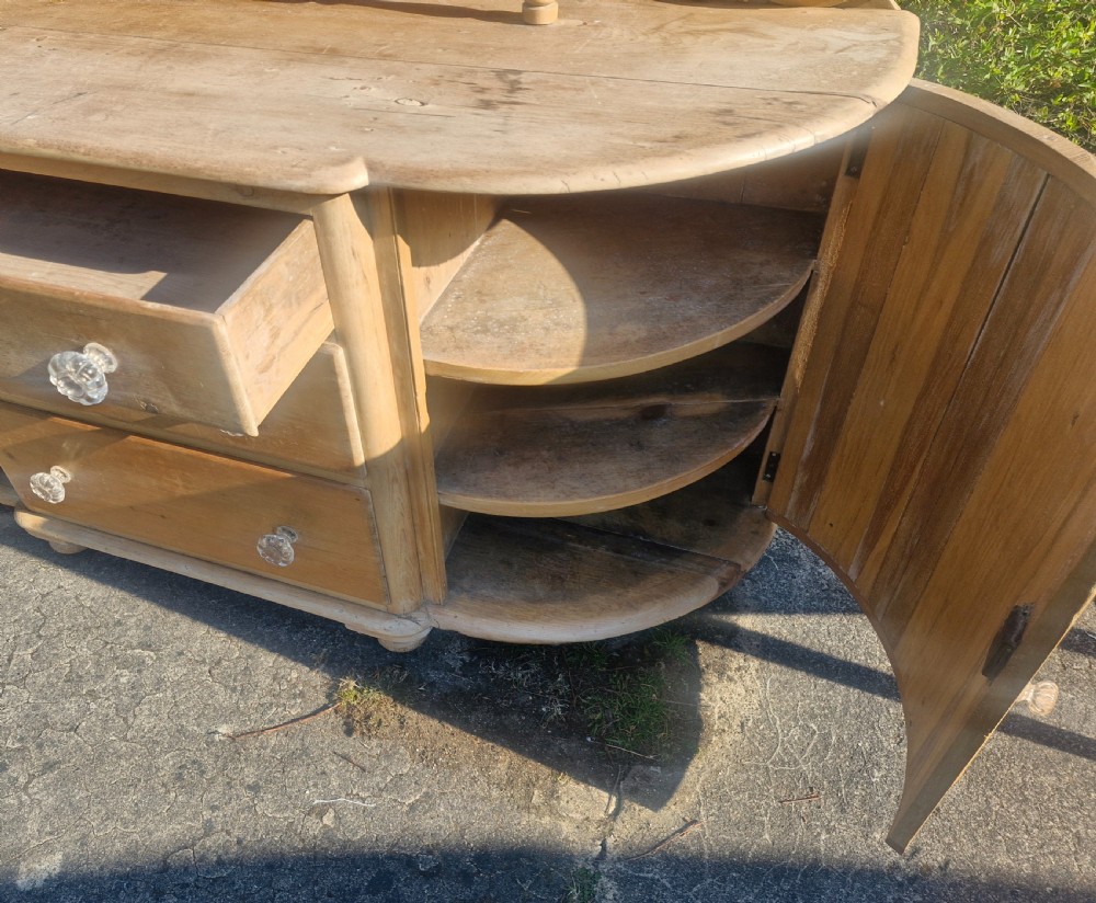 Large 19th century pine kitchen dresser.  View II