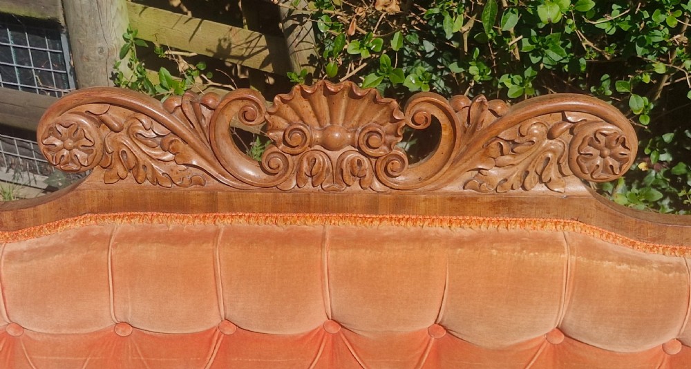 Regency carved country house sofa.  View IV