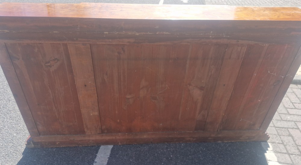 19th century mahogany open front bookcase.  View XIV