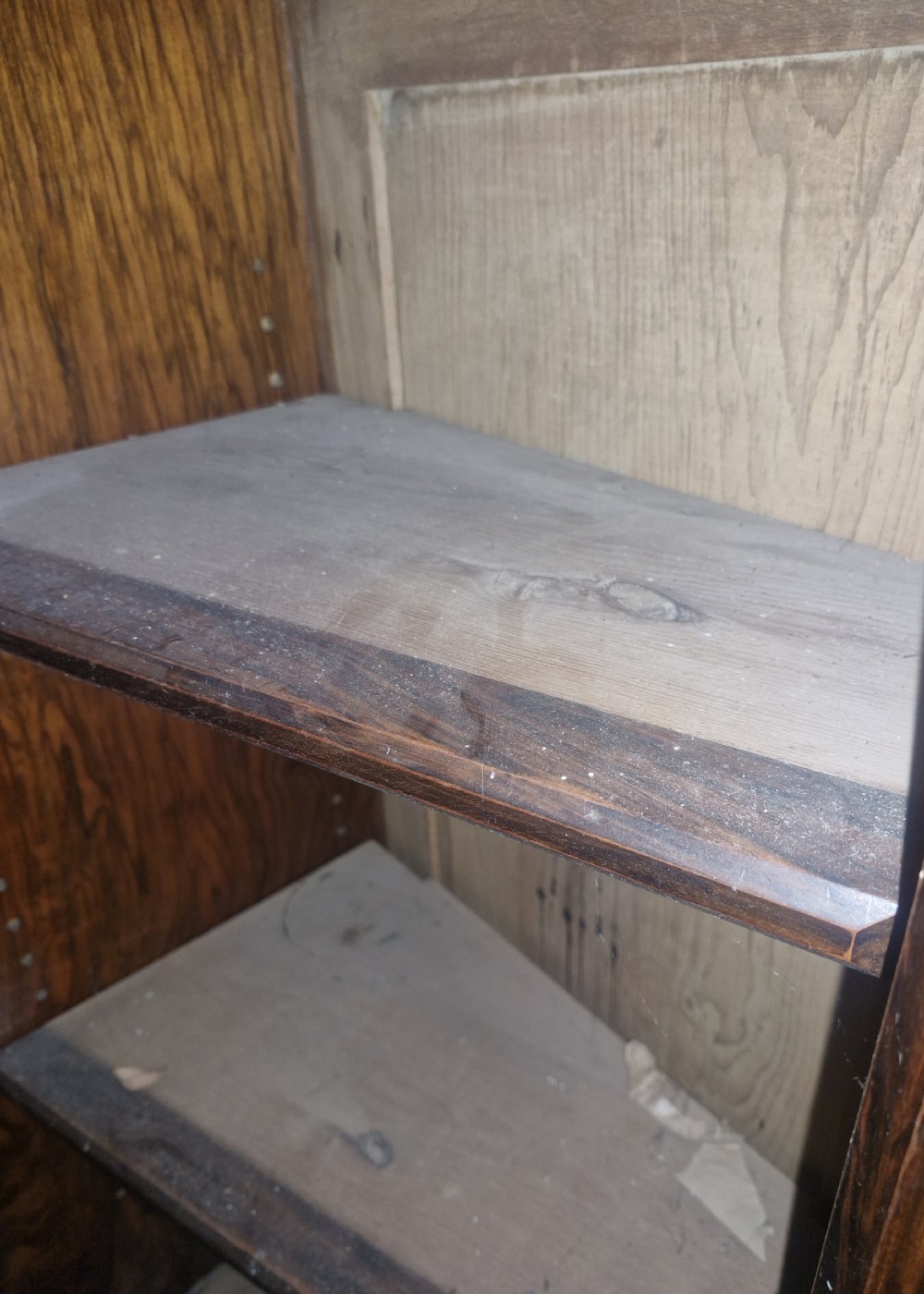 Victorian walnut bookcase cabinet.  View XI