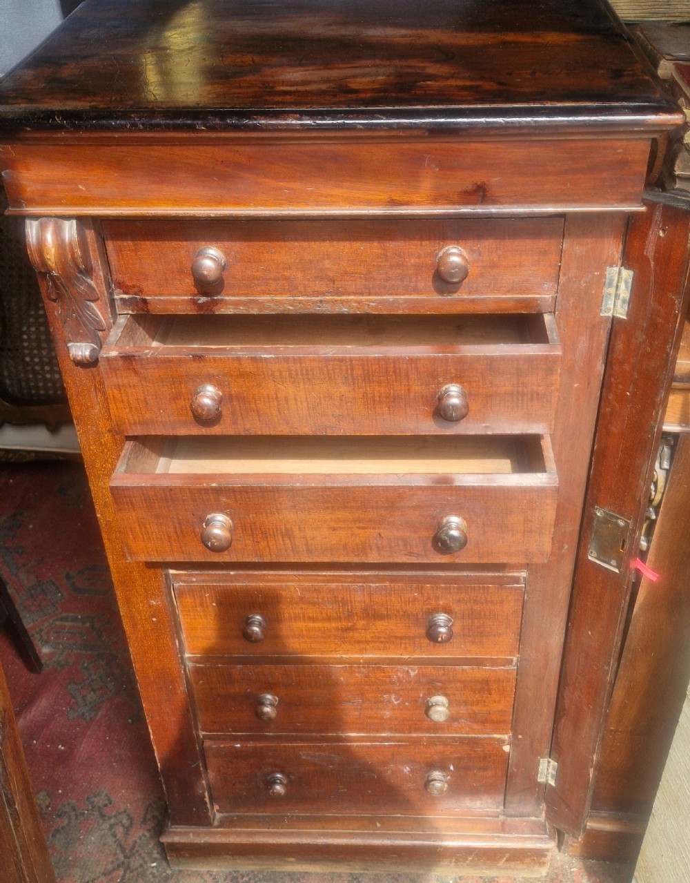 Victorian mahogany Wellington Chest  View VI