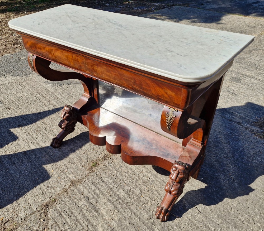Marble top console table 