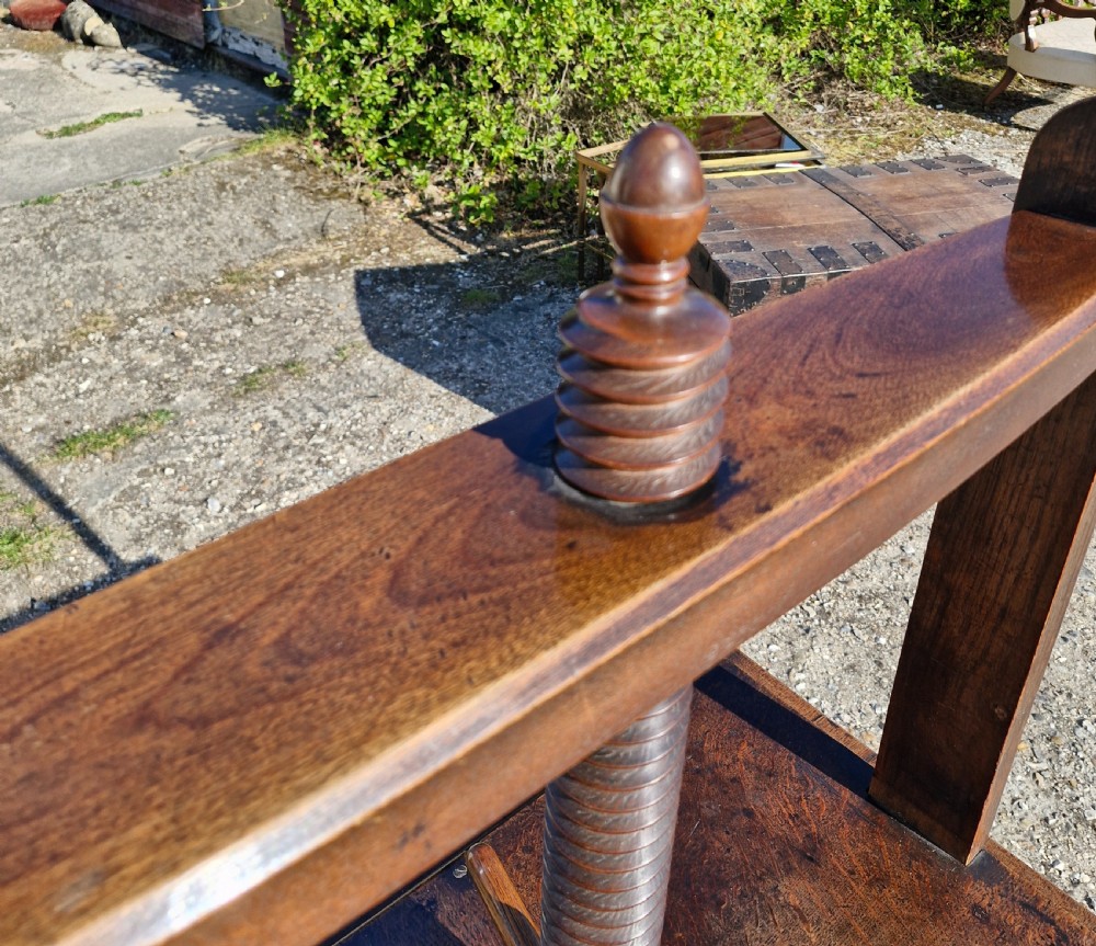 Late Georgian oak and walnut book press.  View X
