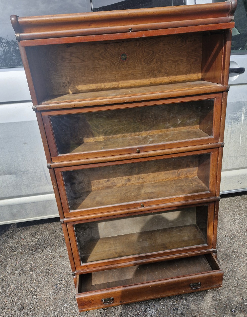 Mahogany Globe Wernicke bookcase.  View IV