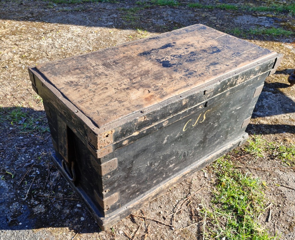 19th century Shipwrights tool chest with fitted interior.  View V