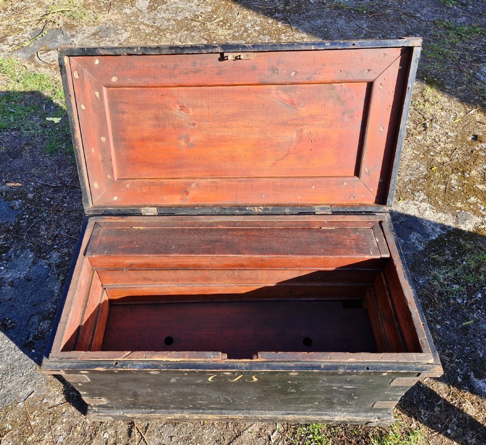 19th century Shipwrights tool chest with fitted interior.  View VI