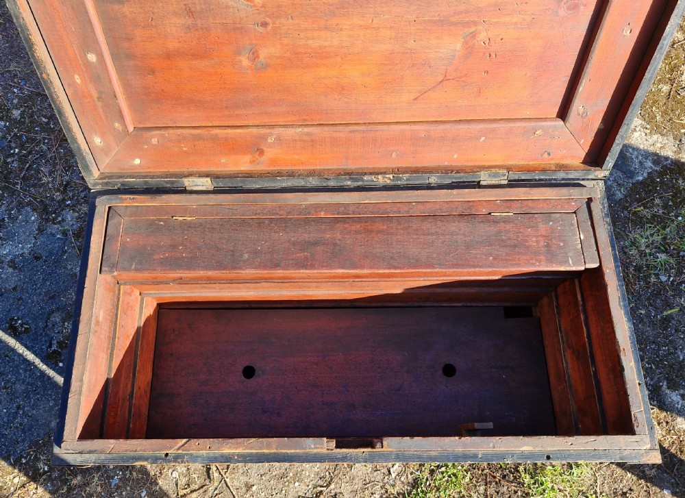 19th century Shipwrights tool chest with fitted interior.  View VII