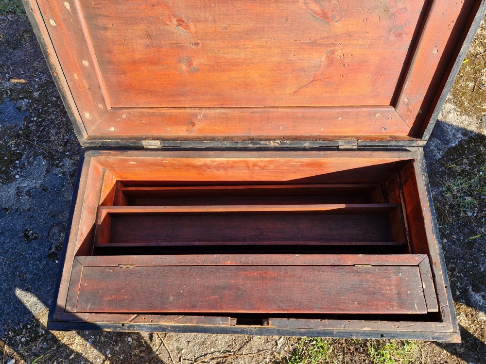 19th century Shipwrights tool chest with fitted interior.  View IX