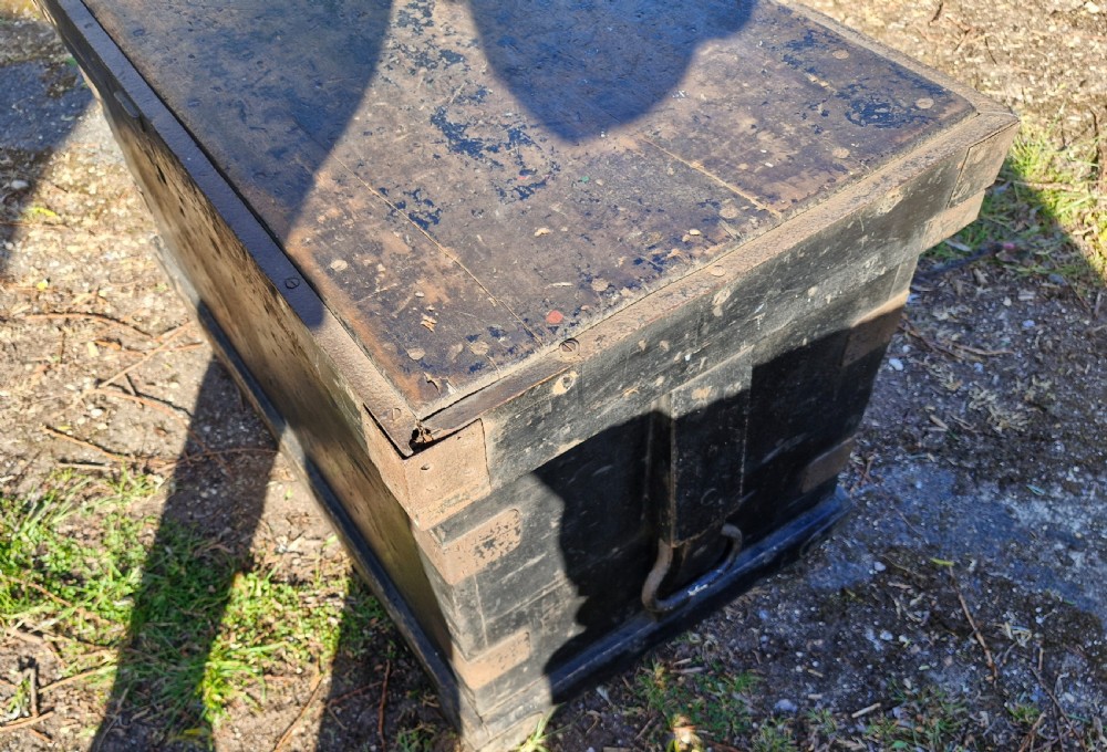 19th century Shipwrights tool chest with fitted interior.  View X