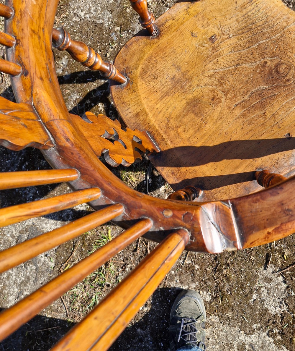 Yewwood high back Windsor armchair  View II