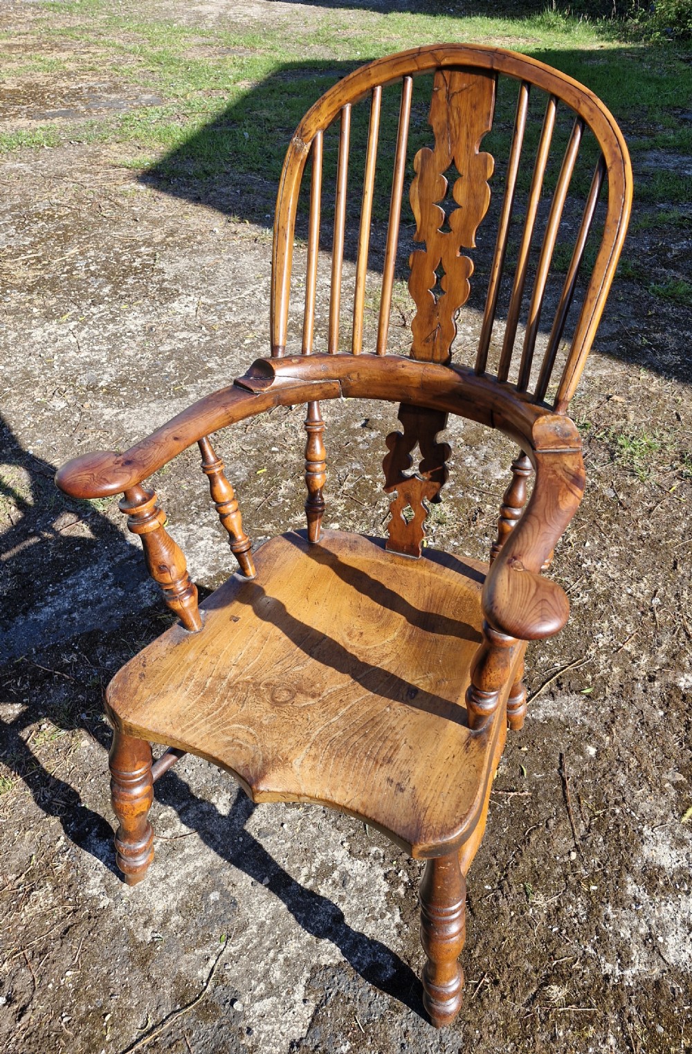 Yewwood high back Windsor armchair  View IV