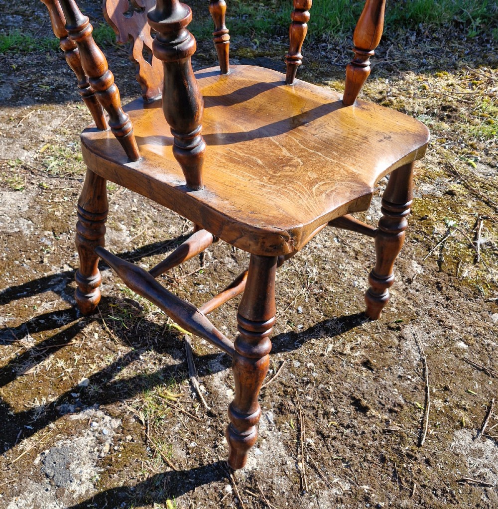 Yewwood high back Windsor armchair  View IX
