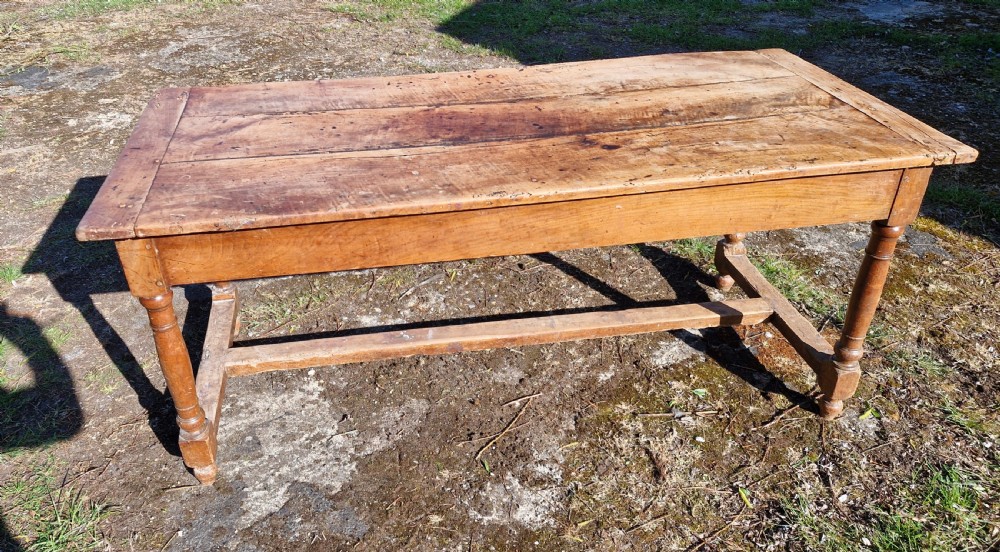 Rustic French farmhouse kitchen dining table.  View VI