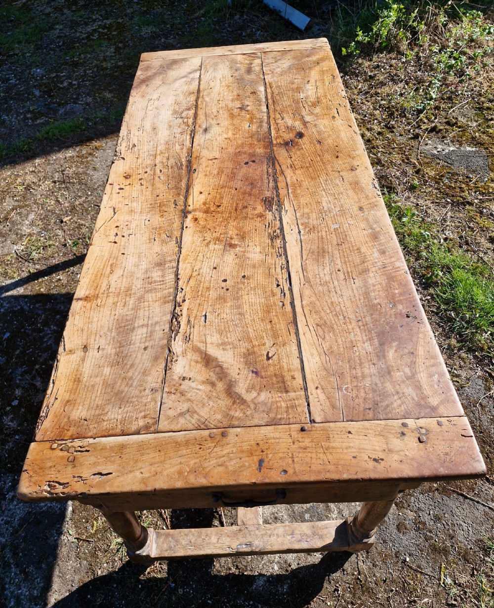 Rustic French farmhouse kitchen dining table.  View VII