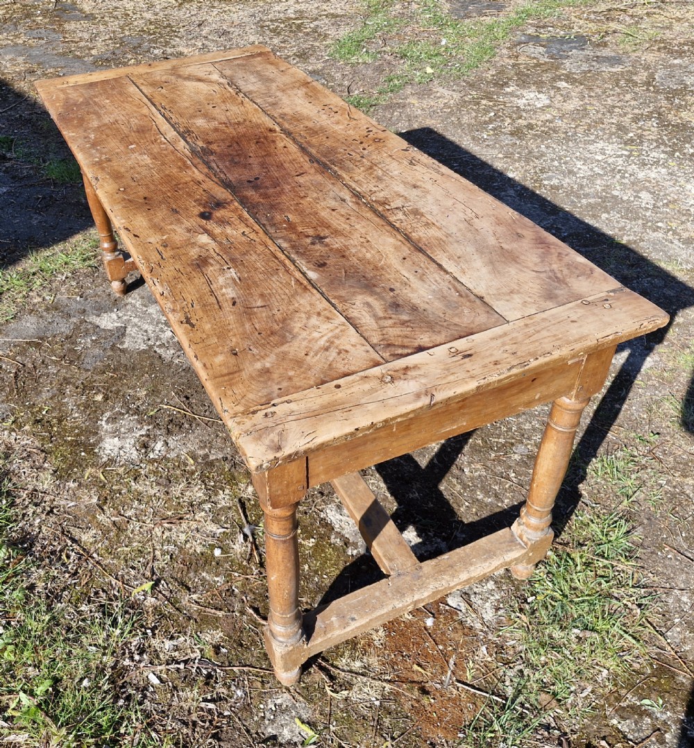 Rustic French farmhouse kitchen dining table.  View VIII