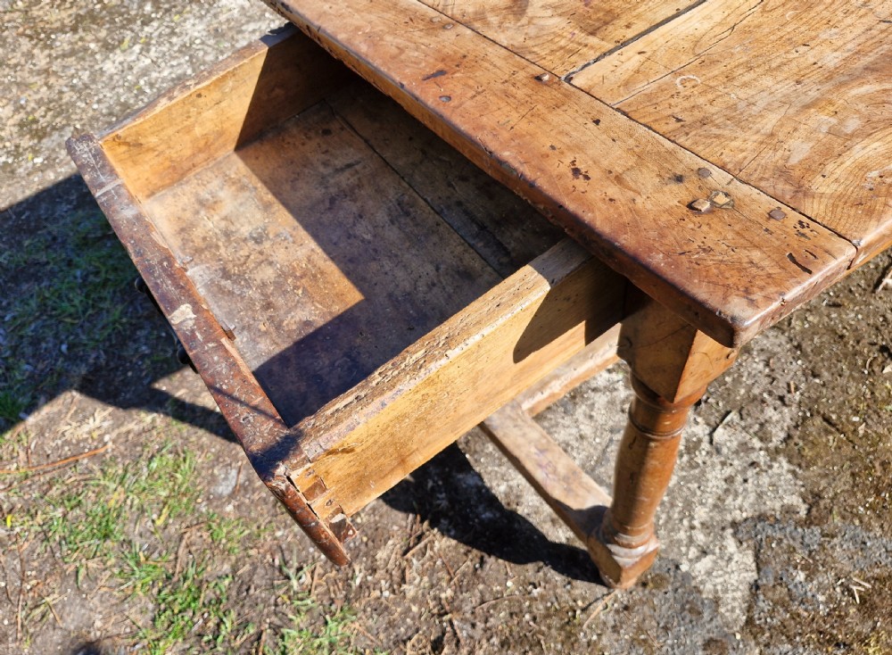 Rustic French farmhouse kitchen dining table.  View XII
