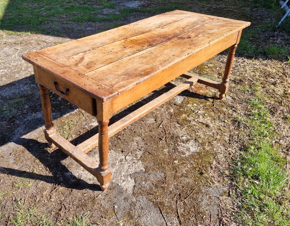 Rustic French farmhouse kitchen dining table.  View XIII