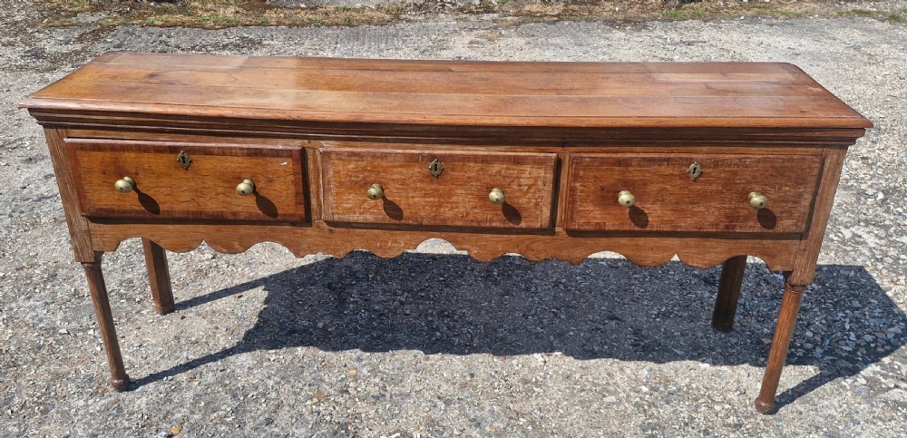 Oak and inlaid 2 part dresser.  View VII