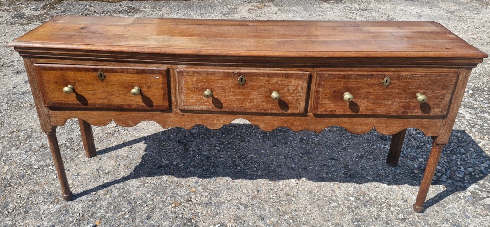 Oak and inlaid 2 part dresser.  View VIII