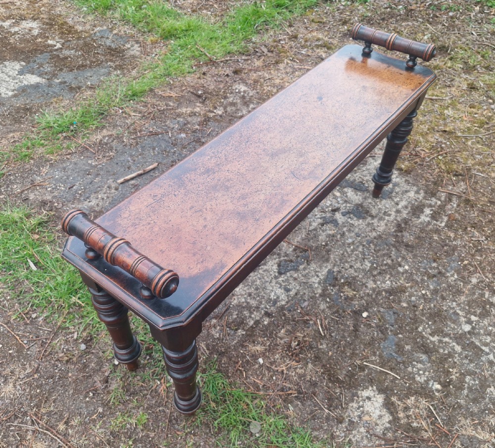 Victorian walnut hall bench.  View III
