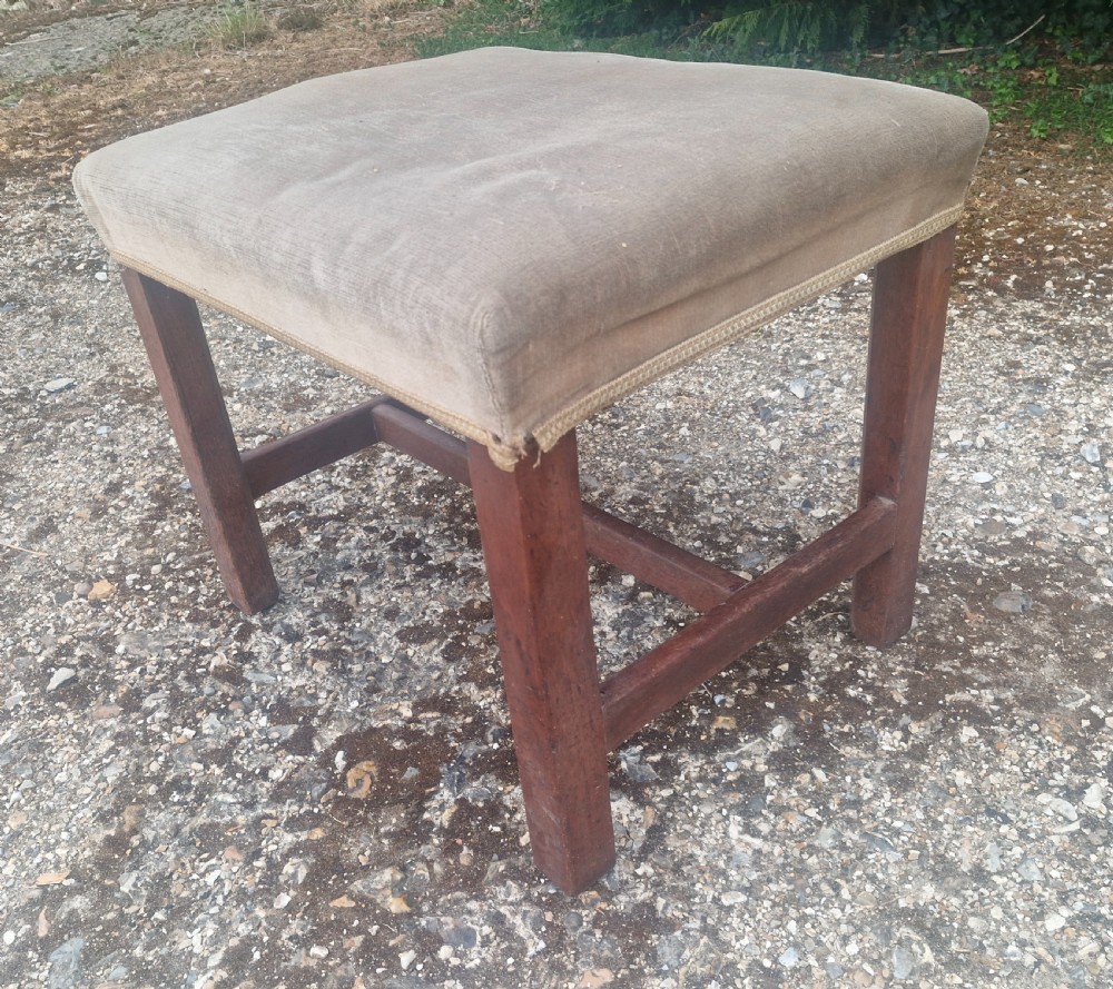 Late Georgian mahogany stool.