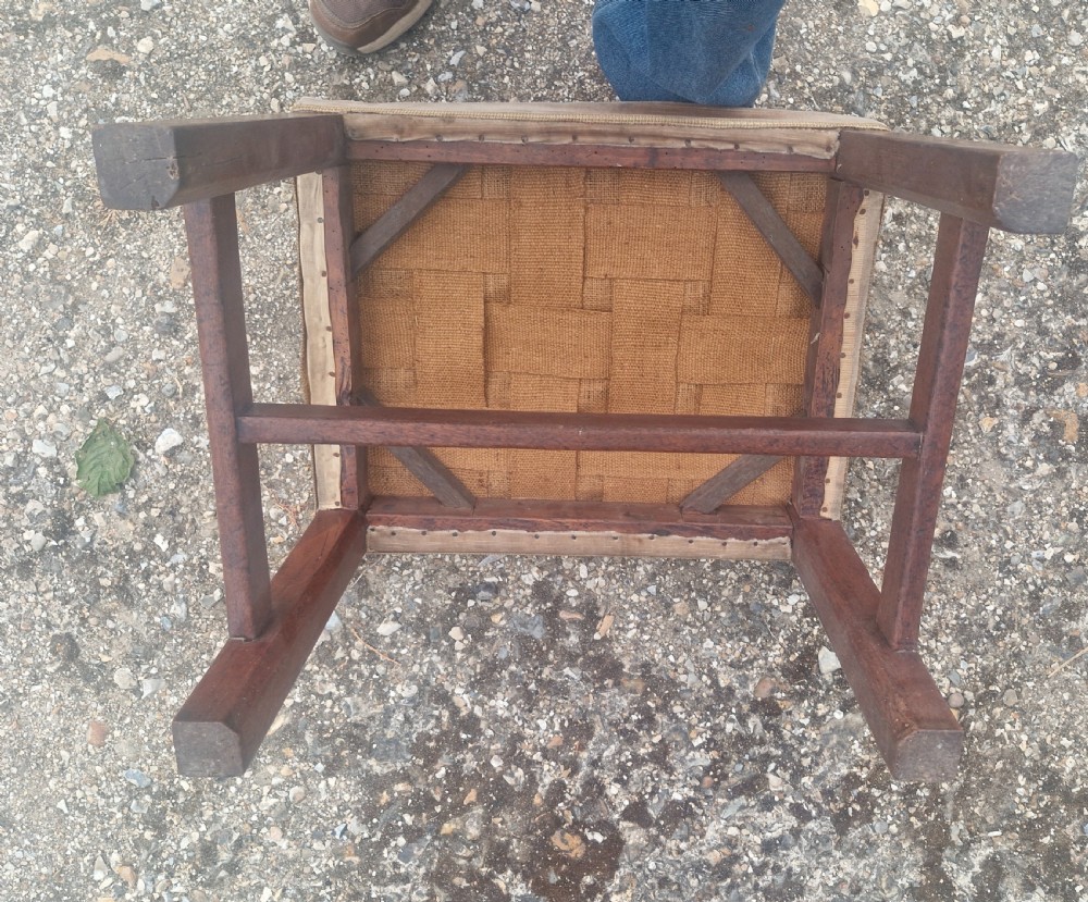 Late Georgian mahogany stool. View II