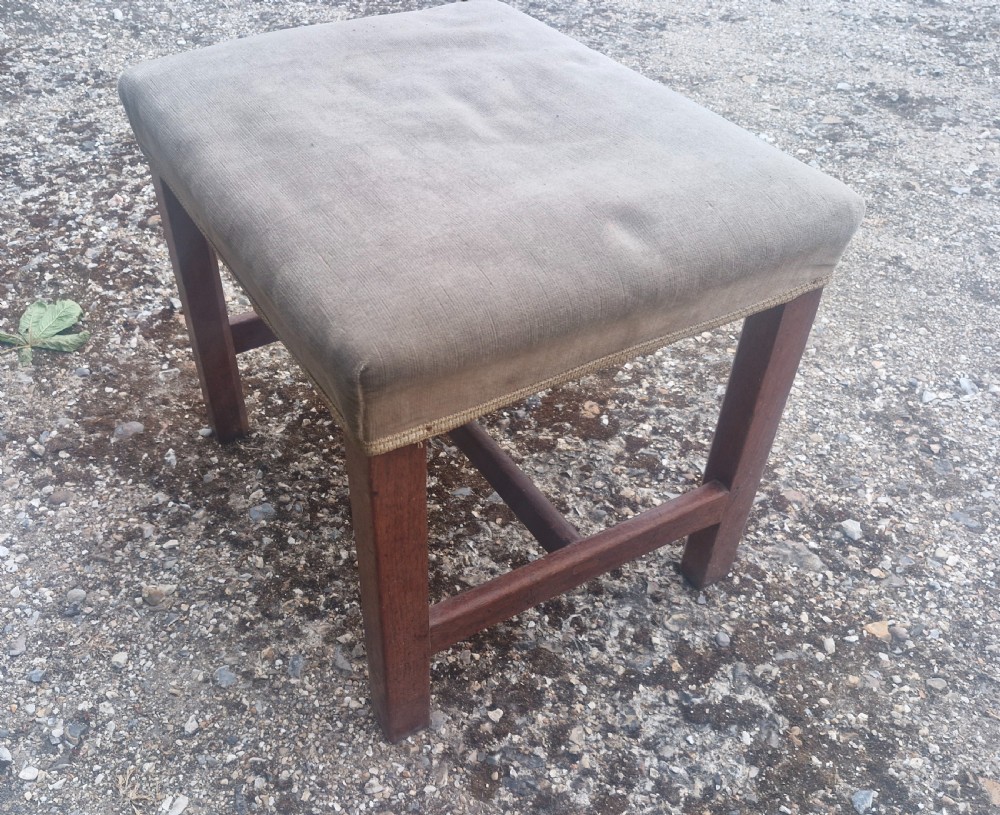 Late Georgian mahogany stool. View III