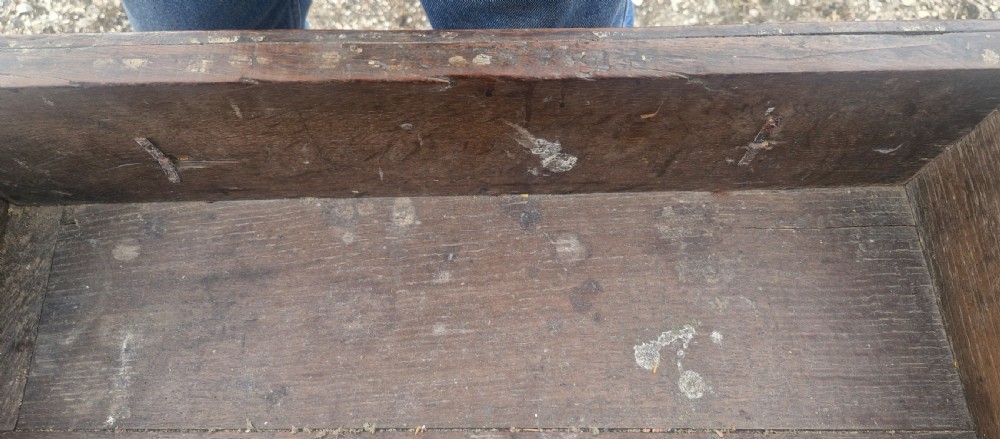 Georgian oak 2 drawer dresser base.  View V