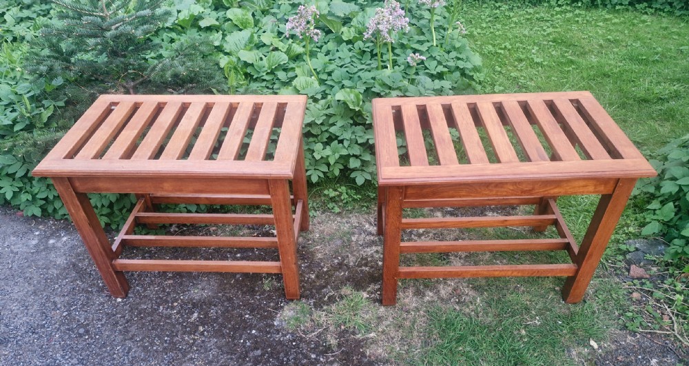 Pair of slightly larger than normal luggage stands.