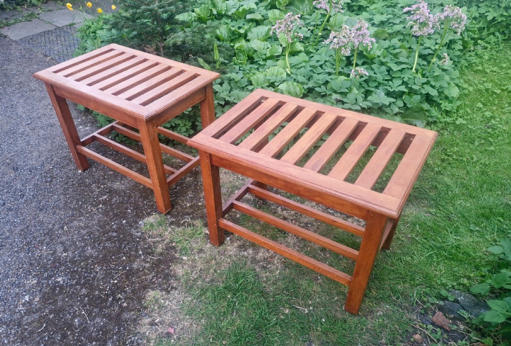 Pair of slightly larger than normal luggage stands. View III