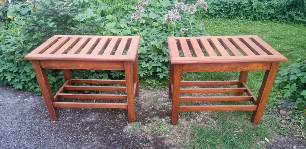 Pair of slightly larger than normal luggage stands. View VII