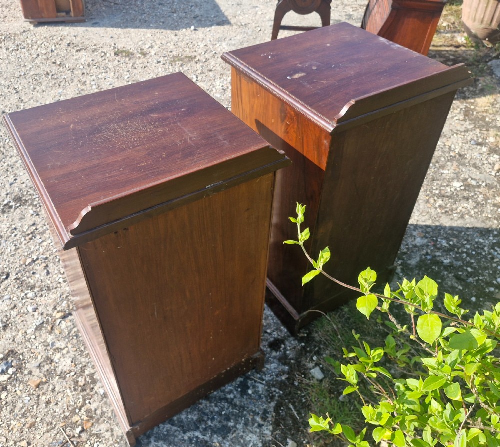 Pair of Late Victorian bedside cabinets.  View II
