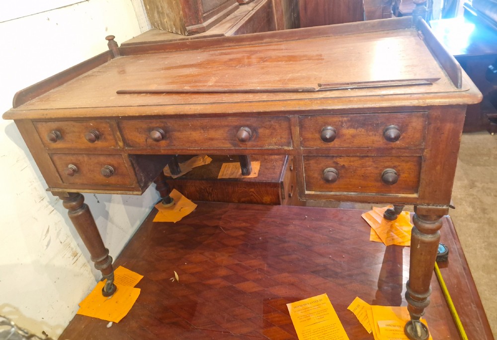 Mid 19th century mahogany writing table. 