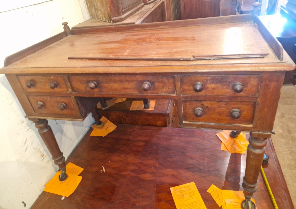 Mid 19th century mahogany writing table.  View IV
