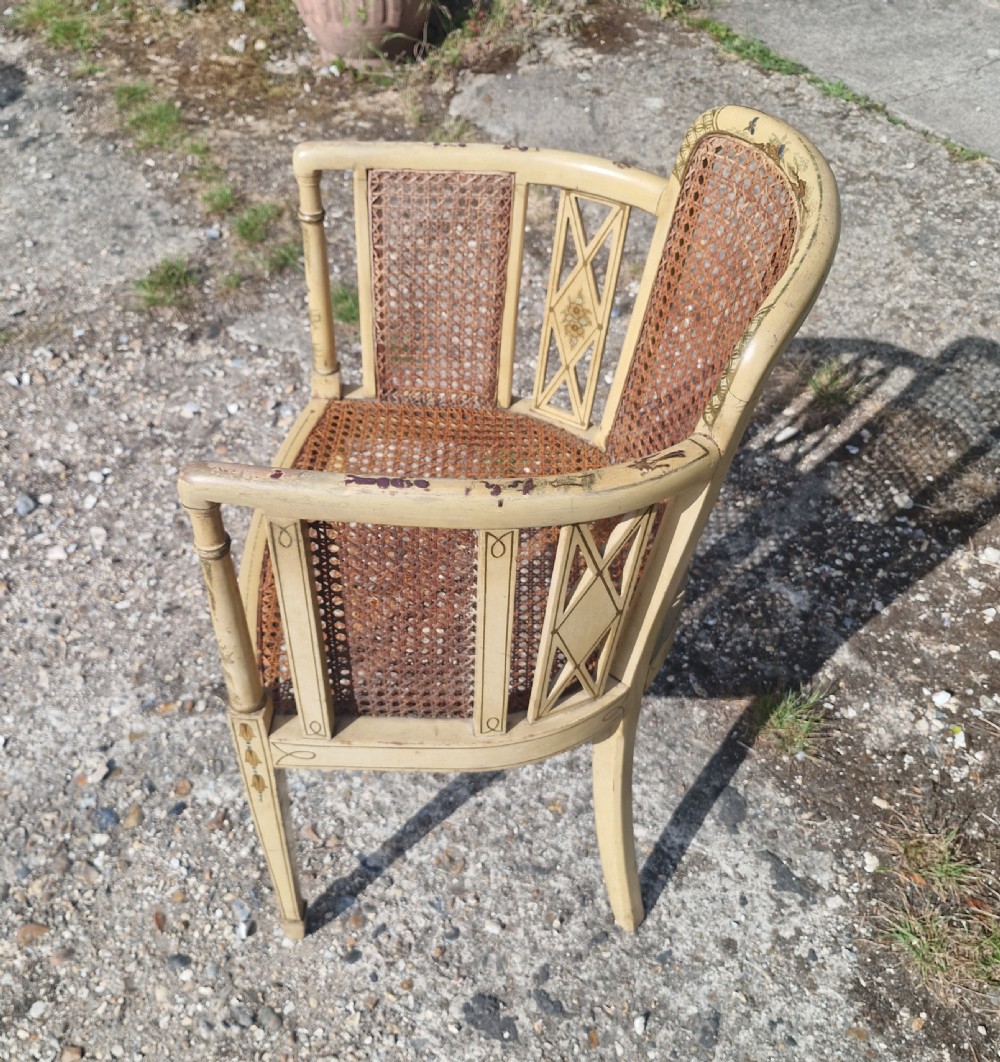 Chinoiserie caned armchair.  View VII