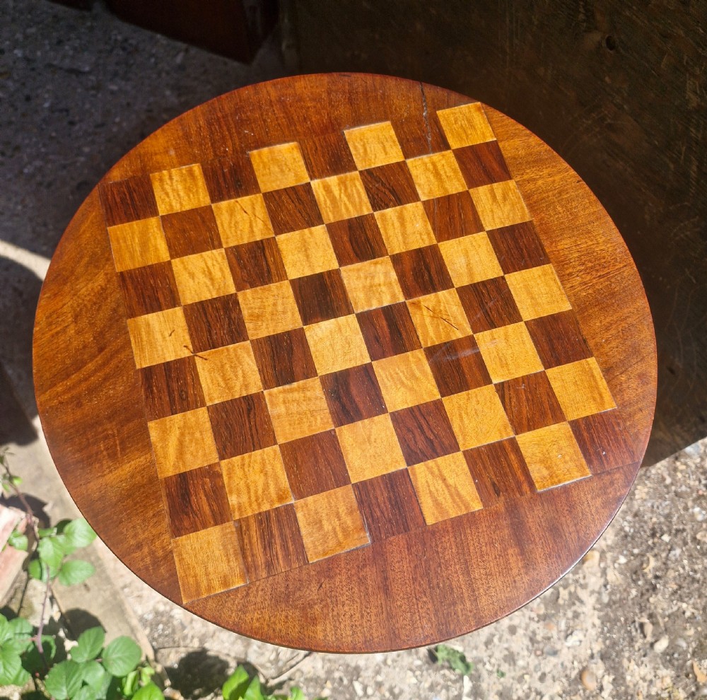 Mid 19th mahogany pedestal games table.  View II