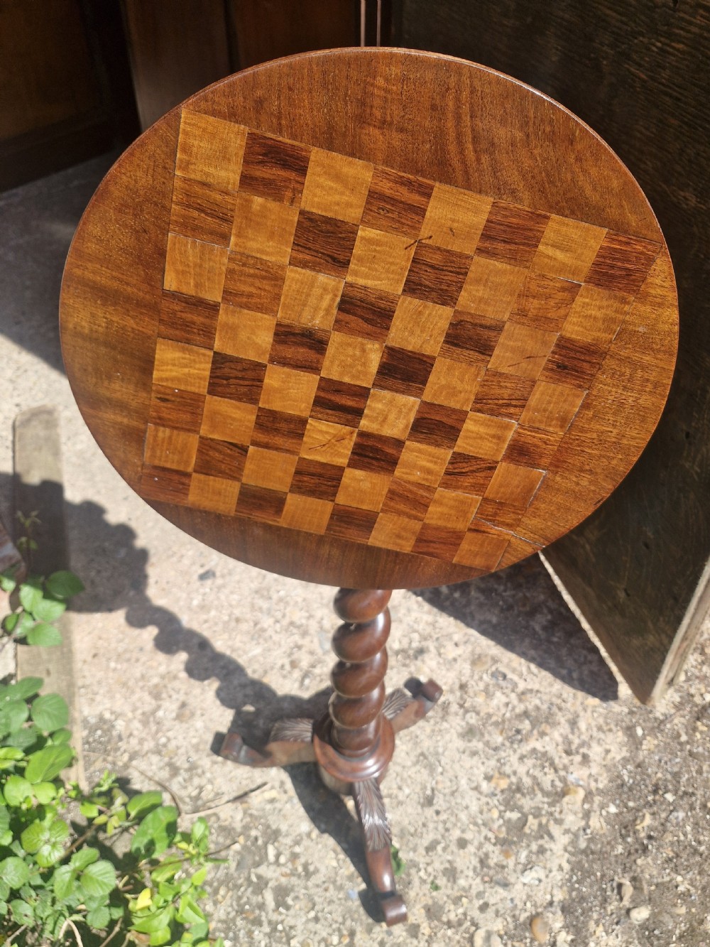 Mid 19th mahogany pedestal games table.  View VII