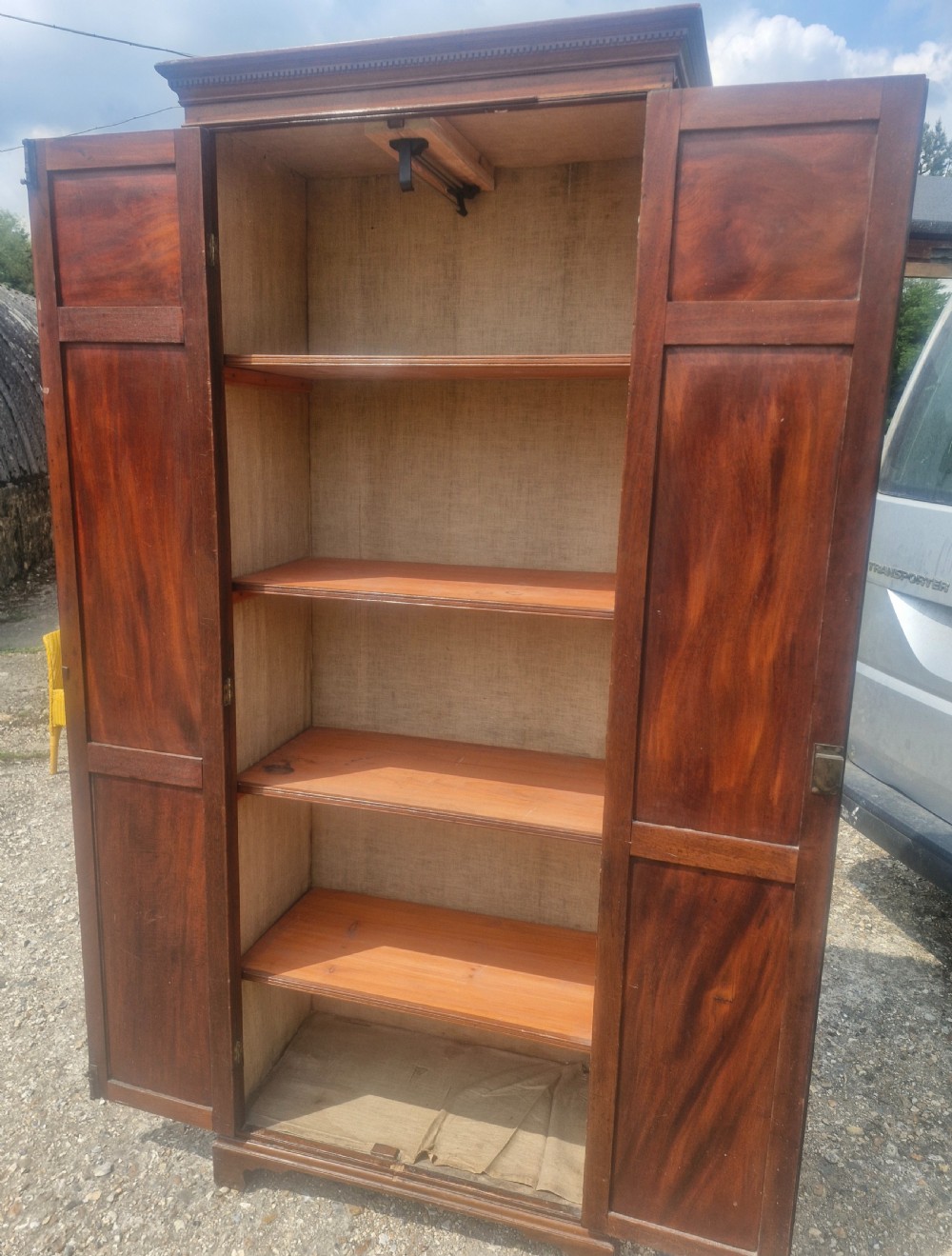 Useful Regency 2 door housekeepers cupboard.  View II