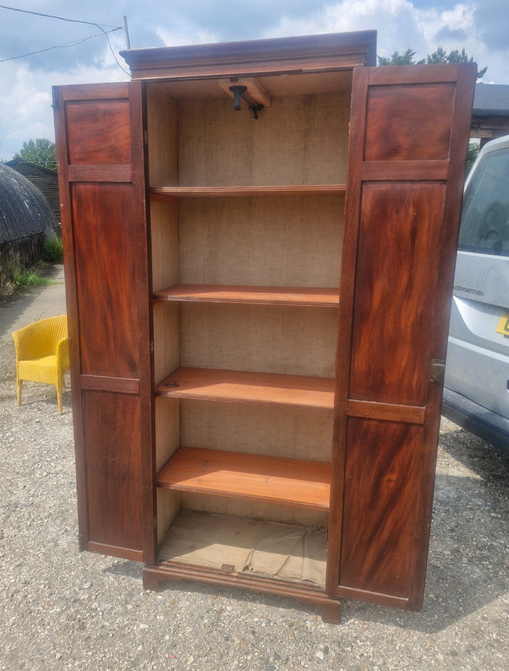 Useful Regency 2 door housekeepers cupboard.  View VI