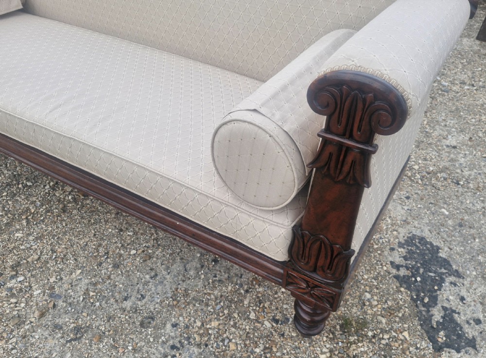 Regency mahogany framed sofa. View VI