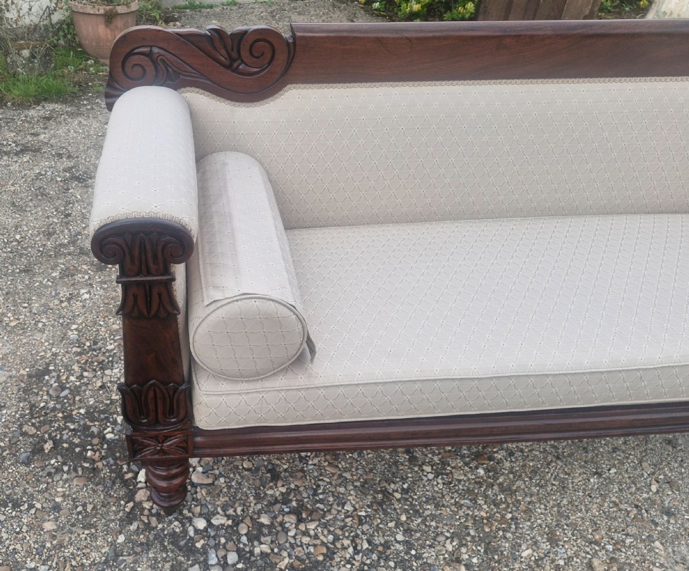 Regency mahogany framed sofa. View VII