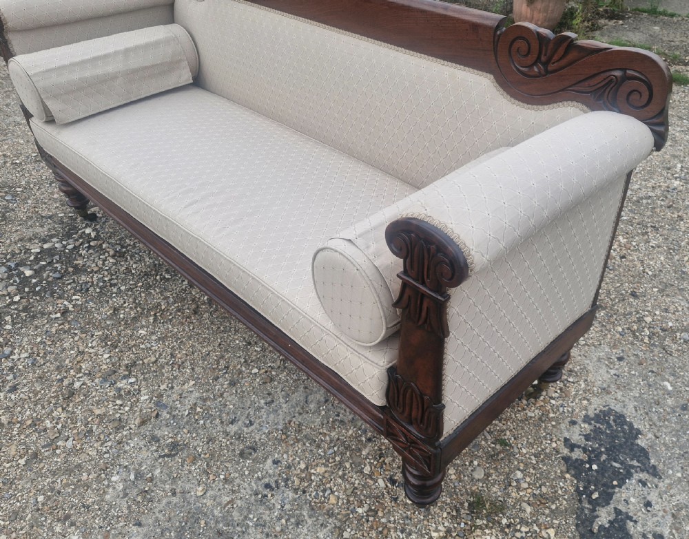 Regency mahogany framed sofa. View VIII