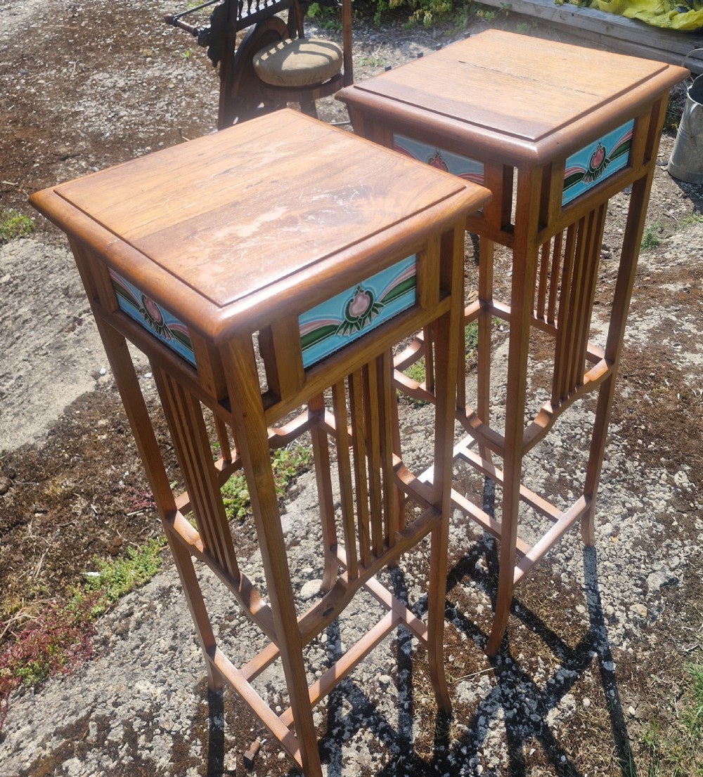 Pair of Late Victorian jardiniere stands  View II