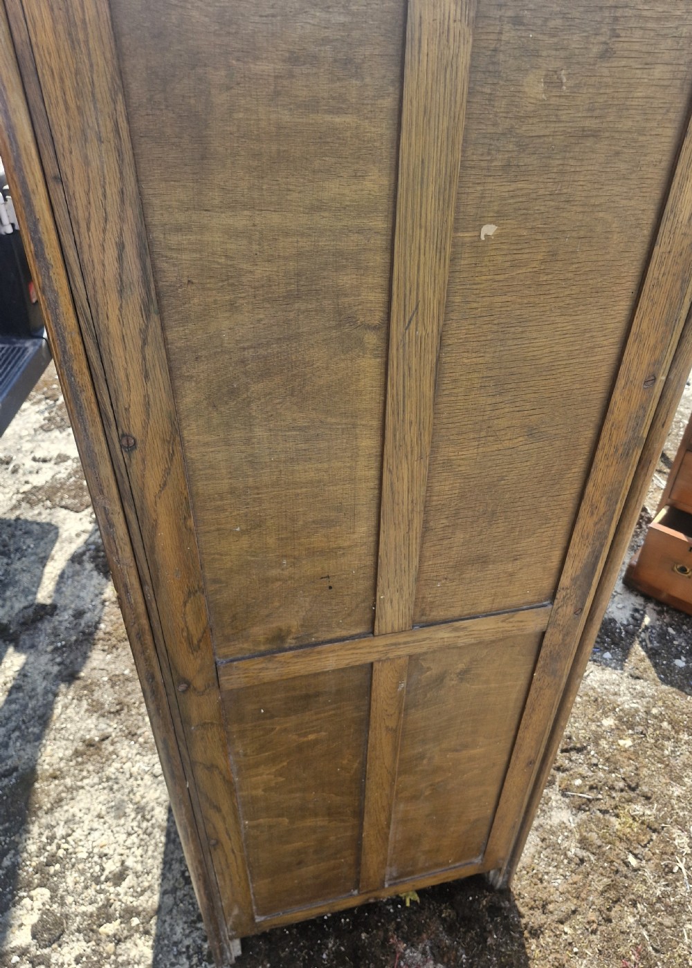 Large oak 4 drawer office filing cabinet.  View II