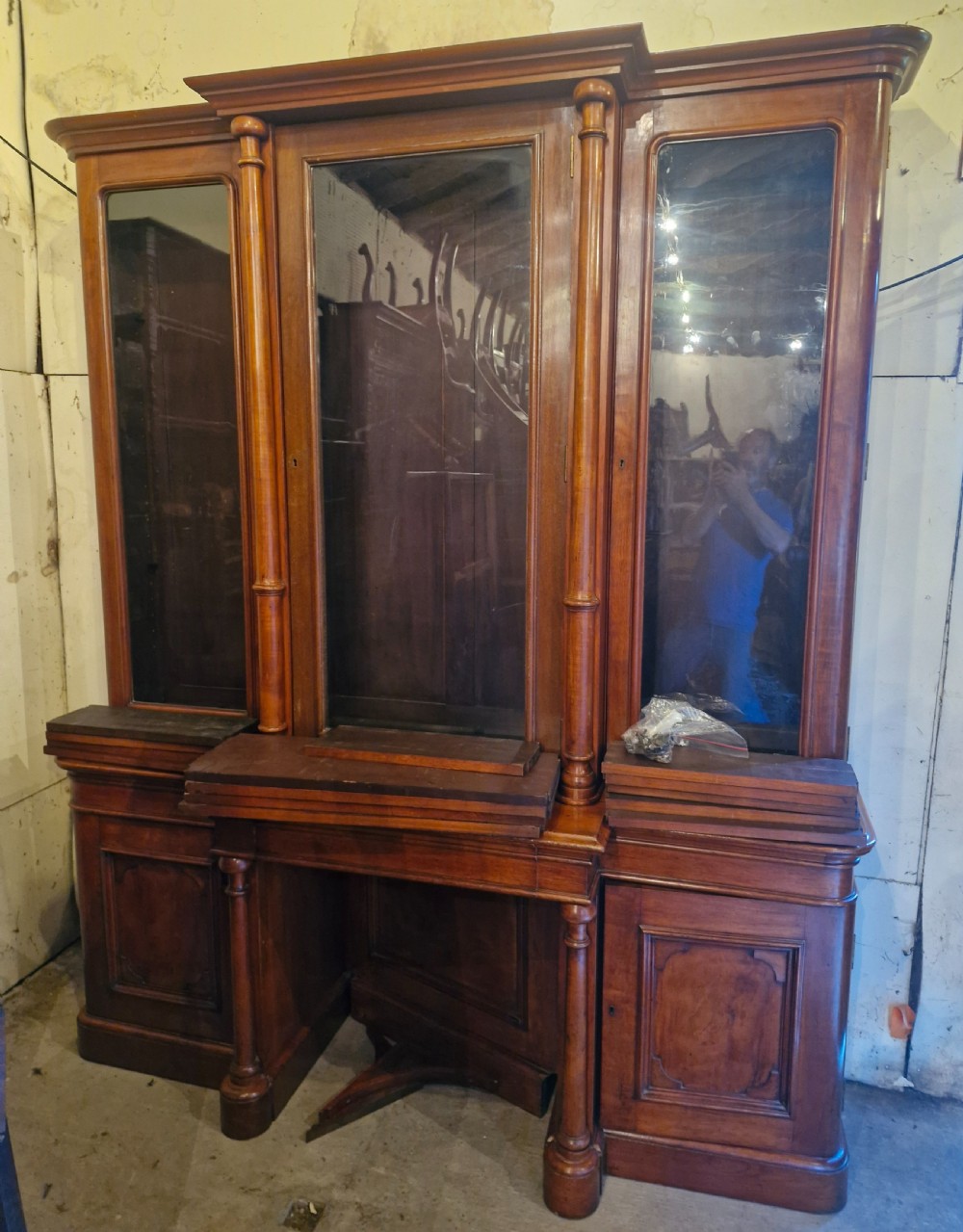 Victorian mahogany library bookcase 