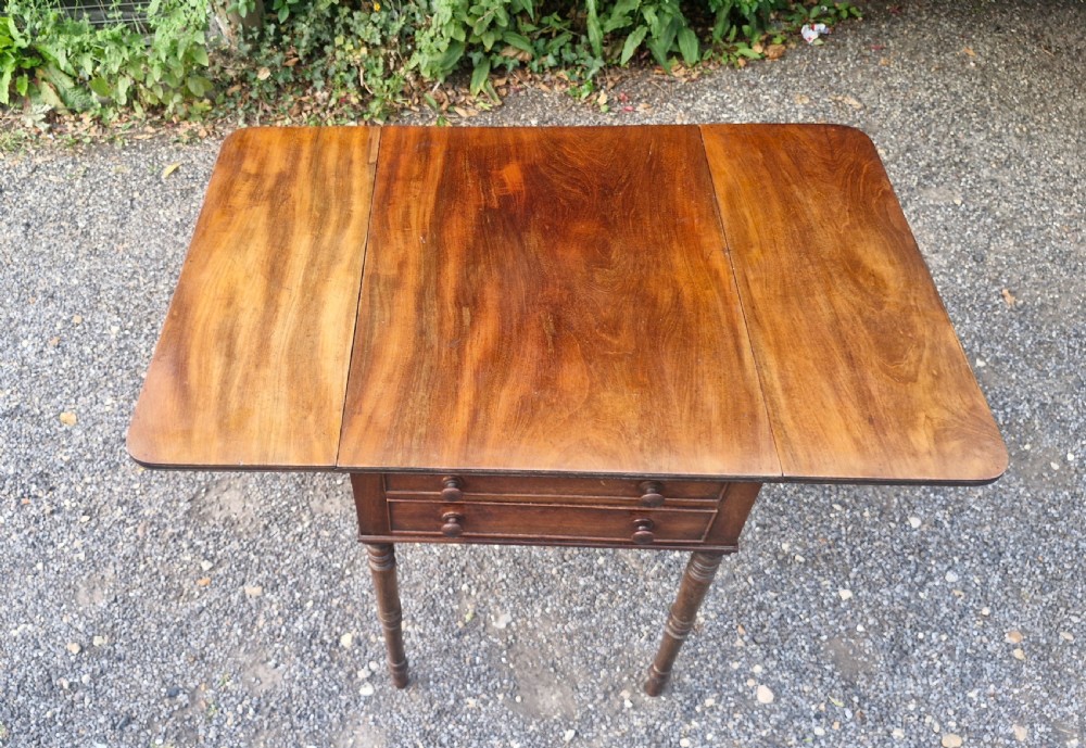 Regency mahogany 2 drawer lamp table. View VII